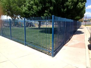 Navy Blue Fence Playground