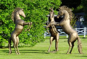 Custom Finish Metal Artwork Horses