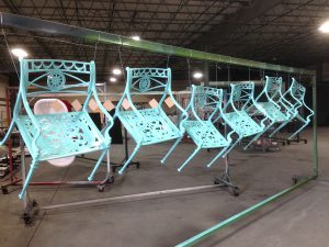 Teal Chairs Hanging