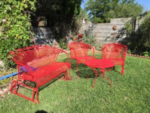 Bright Red lawn Furniture